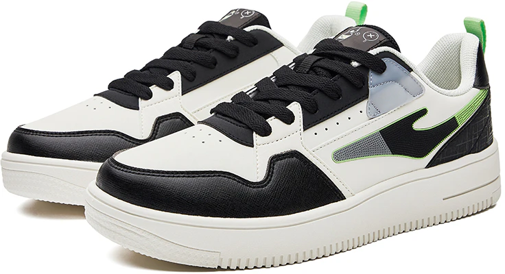 鴻星爾克 雲舒 休閒 耐磨 低幫 板鞋 男款 白黑 Lookbook 鴻星爾克 雲舒 休閒 耐磨 低幫 板鞋 男款 白黑