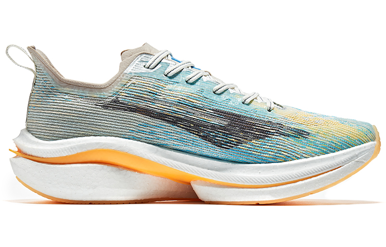 Order 鸿星尔克 絕塵Pro 炁 碳板科技緩震 跑步鞋 男款 微晶白鐵人灰