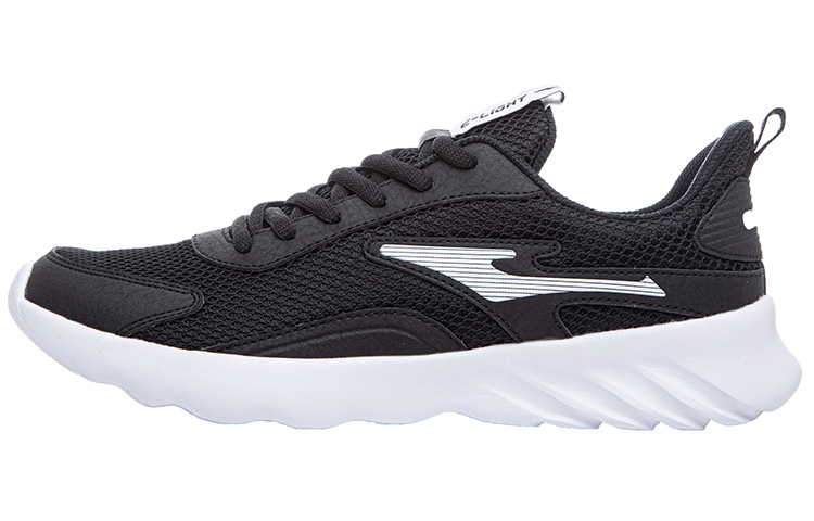 ERKE Lightweight Low-top Running Shoes 'Black White'