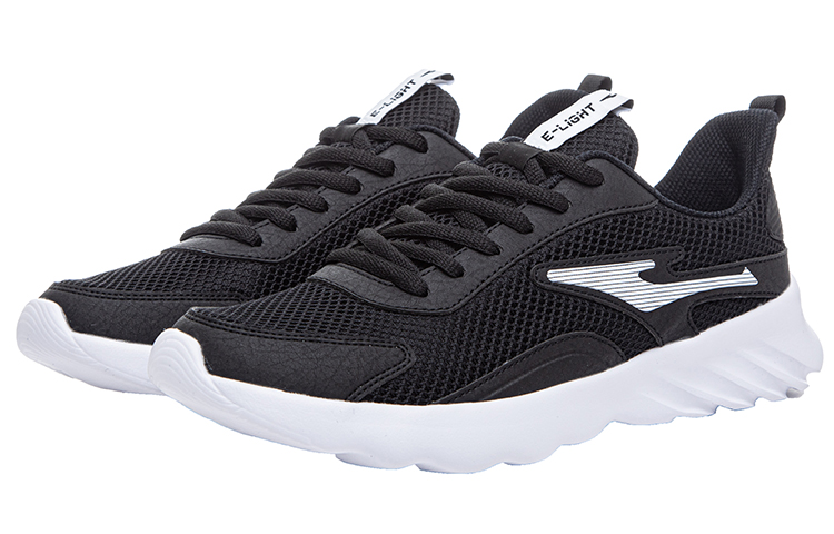 ERKE Lightweight Low-top Running Shoes 'Black White' 圖 3