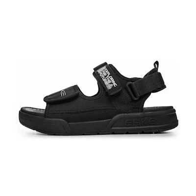 ERKE Magic Tape Sandals 'Solid Black'