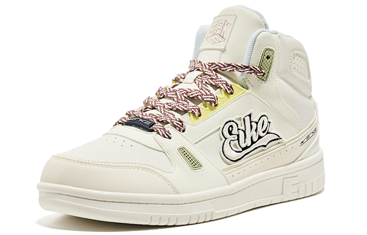 ERKE Peak High-Top Sneaker 'Egret White Spirulina Green'