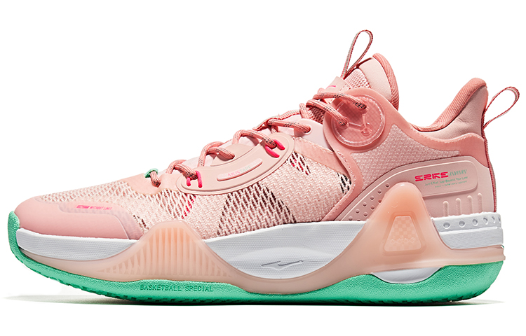 ERKE Peak Low-Top Basketball 'Apricot Pink Neon Sun'