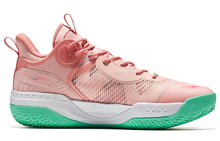 ERKE Peak Low-Top Basketball 'Apricot Pink Neon Sun' 圖 2