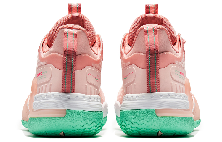 ERKE Peak Low-Top Basketball 'Apricot Pink Neon Sun' 圖 4