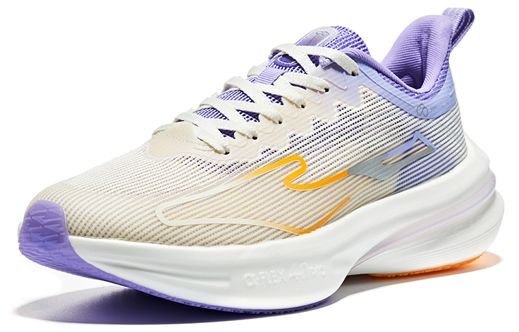 Lookbook ERKE Q-Bounce 4.0 Pro 'Putih Ungu' Sneakers Olahraga 11122403511-001