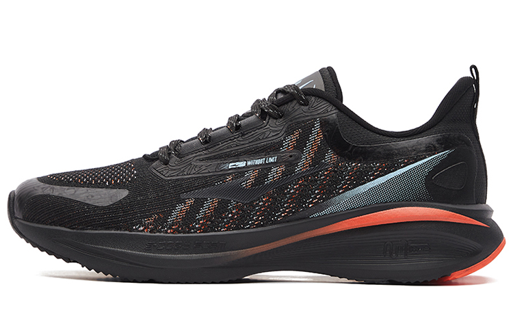 ERKE Running Shoes Low 'Black Orange'