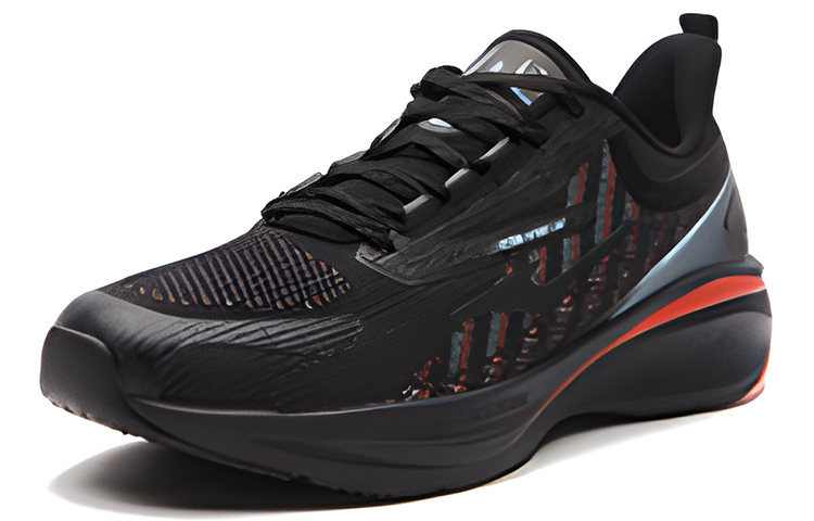 ERKE Running Shoes Low 'Black Orange' 圖 2