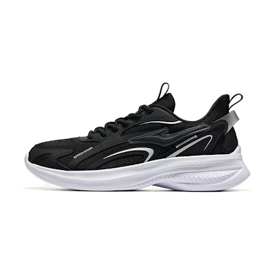 ERKE Running Shoes Low 'Black Silver'