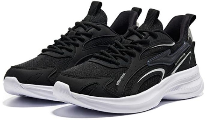 ERKE Running Shoes Low 'Black Silver' 51123103188-004 Lookbook ERKE Running Shoes Low 'Black Silver' 51123103188-004