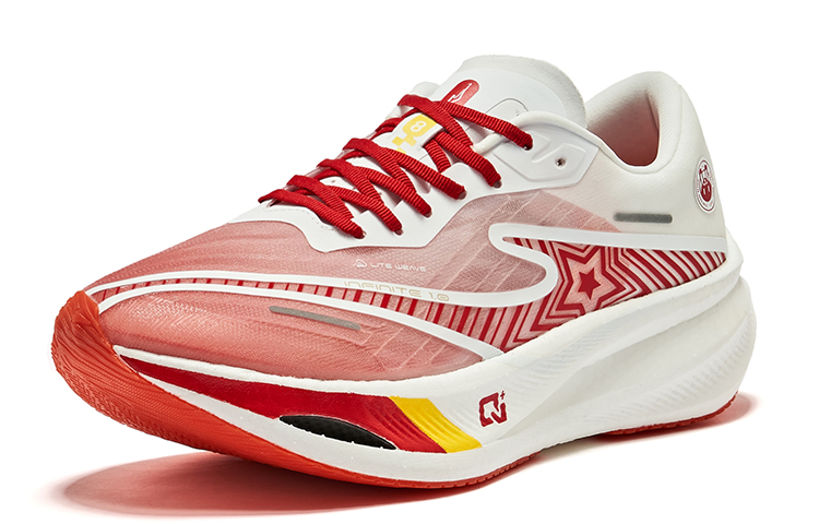 Lookbook 那兔 x 鴻星爾克 芷境1.0 炁科技 馬拉松碳板 防滑耐磨 低幫 跑步鞋 男款 紅白