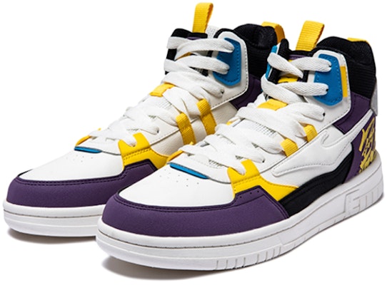 鸿星尔克 無雙大師 高幫 板鞋 男款 白紫 Order 鸿星尔克 無雙大師 高幫 板鞋 男款 白紫