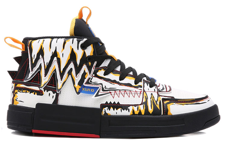 Order 鴻星爾克 奇彈 α-flex 休閒 高幫 板鞋 男款 白黃黑