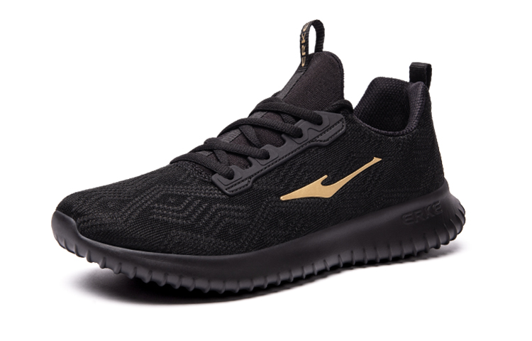 Order 鸿星尔克特步休闲网面黑金配色 51119214126-004