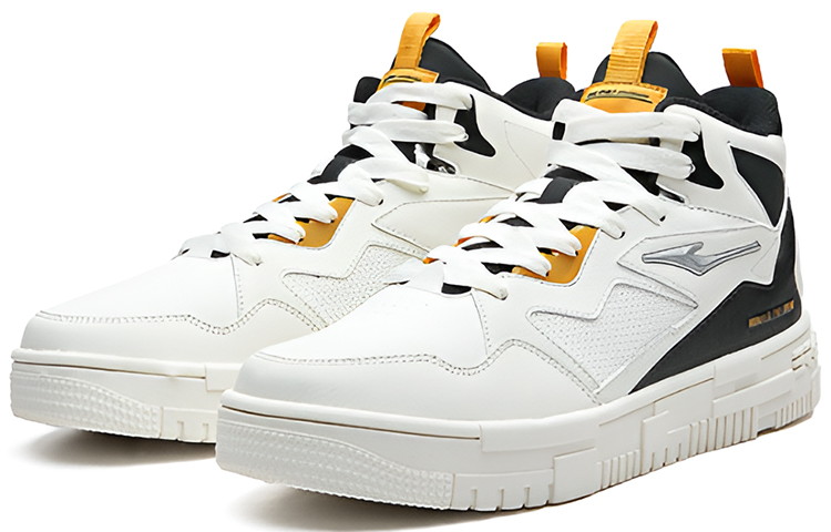 ERKE Xtep Court High 'White Yellow' 圖 2