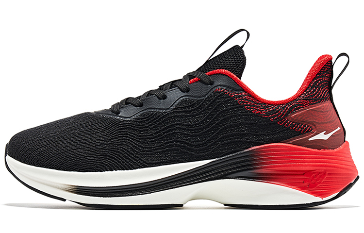 ERKE Xtep Cushion Lightweight Low-Top Running 'Black Red' 11122103170-003