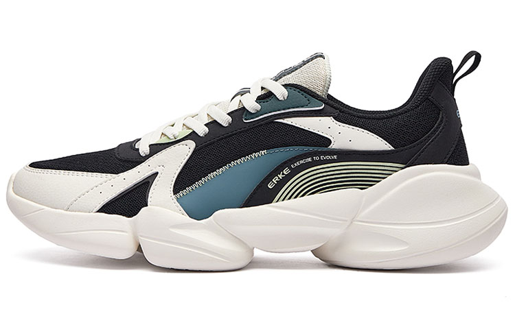 ERKE Xtep Cushioning Non-Slip Wear-Resistant Low 'Black Green Comfort' 51122102246-003