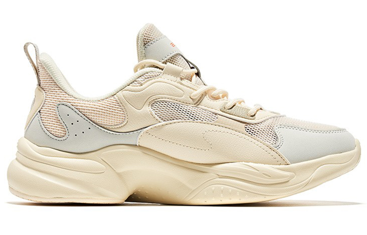 Order Sepatu Lari Fashion ERKE Xtep 'Putih Bulu/Abu Asap/Jingga Api Neon' 11122220069-007