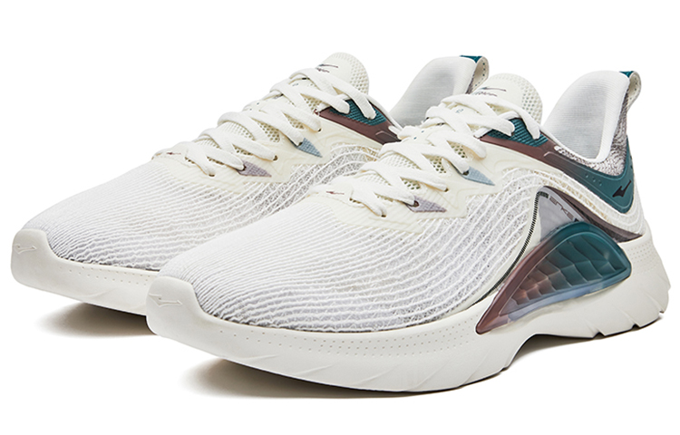 ERKE Xtep Feather Light Knit Low 'White Green' 圖 3