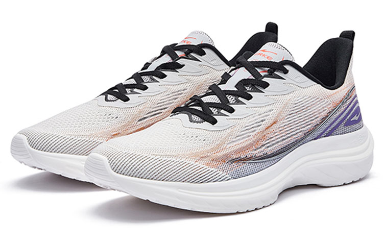 Order ERKE XTEP フラッシュ 快適 通気性 ローカット ランニング グレー/パープル 51122103297-105