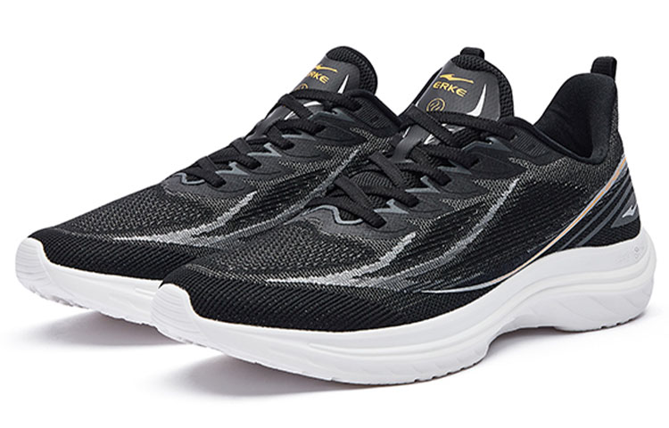 Order ERKE Xtep Flash 'Comfort Breathable Low Top Runner Black' 51122103297-006