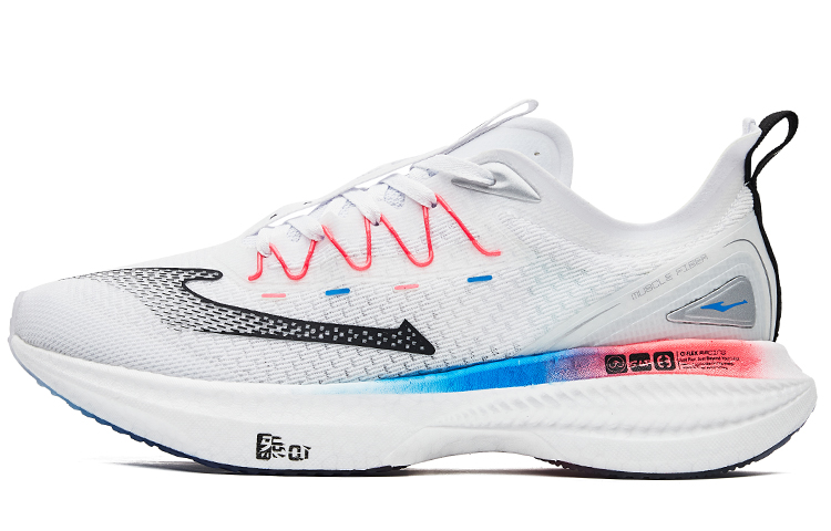 Buy 鴻星爾克 奇彈絕塵1.0 炁碳板科技 減震防滑耐磨 低幫 跑步鞋 白藍