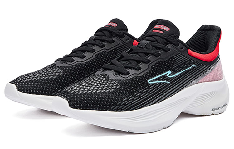 ERKE Xtep Flash Knit Low 'Black Red' 圖 2