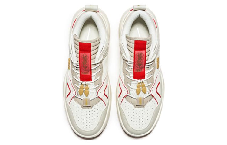 ERKE Xtep High-Top Skate Shoes 'Crystal White Iron Grey' 圖 3