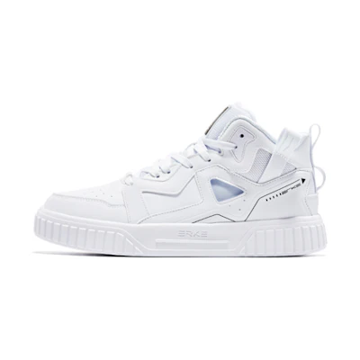 ERKE XTEP High-Top Skate Shoes 'Pure White'