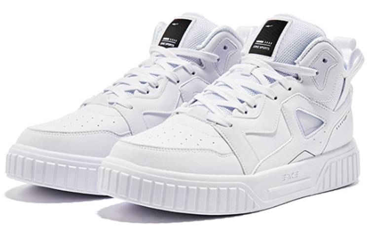 Order 鸿星尔克 特步 高帮滑板鞋 '纯白' 11122101241-003