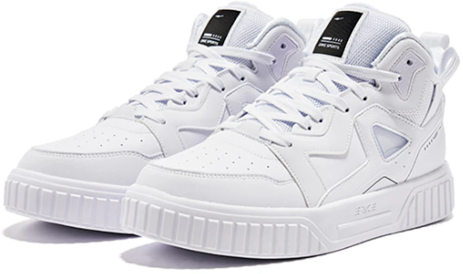 鸿星尔克 特步 高帮滑板鞋 '纯白' 11122101241-003 Order 鸿星尔克 特步 高帮滑板鞋 '纯白' 11122101241-003