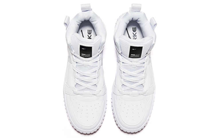 Lookbook 鸿星尔克 特步 高帮滑板鞋 '纯白' 11122101241-003