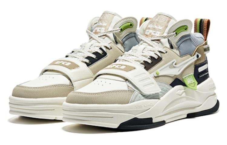 ERKE Xtep High-Top Skate Shoes 'White Grey' 圖 3