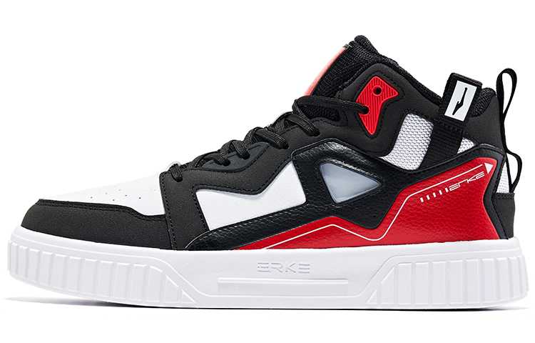 Buy ERKE Xtep Zapatillas Altas Skateboard 'Negro Rojo' 11122101241-005