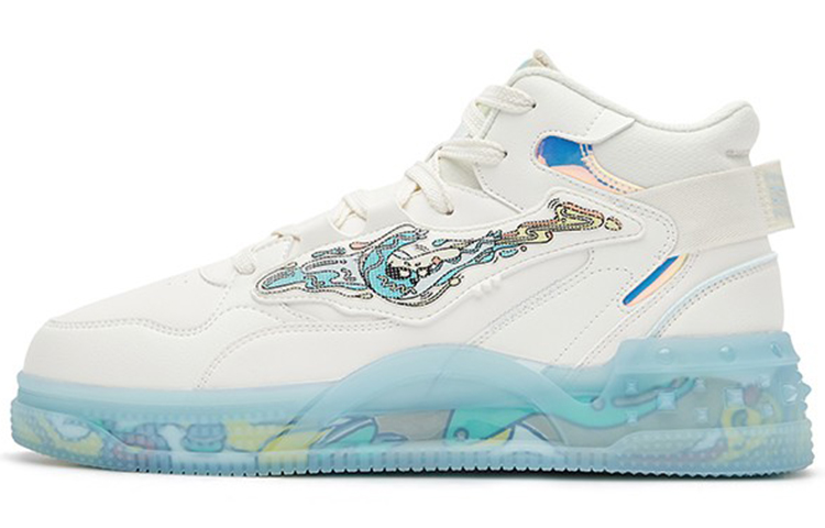 ERKE XTEP High White Blue 'Battery Panda'