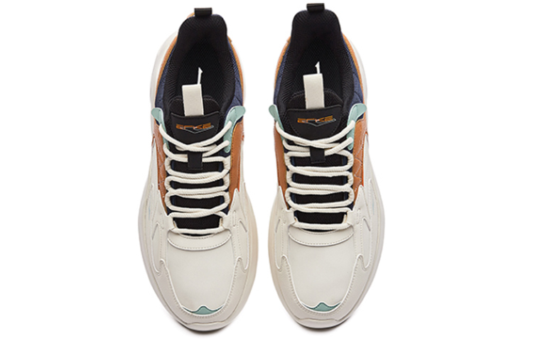 ERKE XTEP Leather Splicing Low-Top Running Shoes 'Rubber Bud White' 圖 3