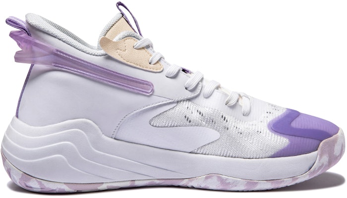 鸿星尔克 耐磨 低幫 實戰籃球鞋 男款 白櫻花紫 Order 鸿星尔克 耐磨 低幫 實戰籃球鞋 男款 白櫻花紫