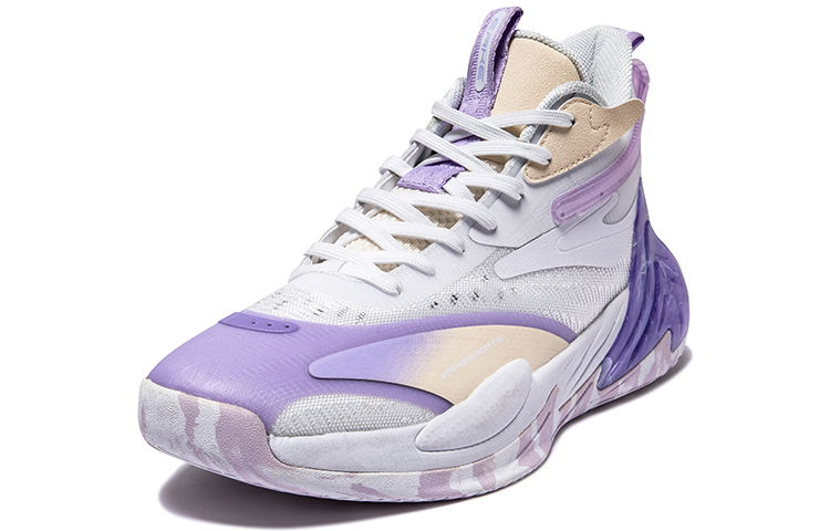 Lookbook 鸿星尔克 耐磨 低幫 實戰籃球鞋 男款 白櫻花紫