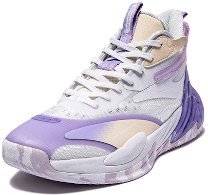 鸿星尔克 耐磨 低幫 實戰籃球鞋 男款 白櫻花紫 Lookbook 鸿星尔克 耐磨 低幫 實戰籃球鞋 男款 白櫻花紫