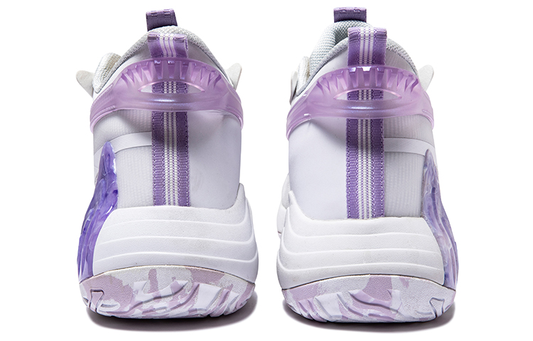 Shop 鸿星尔克 耐磨 低幫 實戰籃球鞋 男款 白櫻花紫