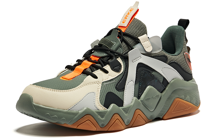 ERKE XTEP Low 'Grey Stone Green Fluorescent Orange' 圖 3