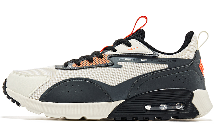 ERKE XTEP Low 'Rubber White Carbon Grey Fluorescent Fire Orange' 11122120403-001