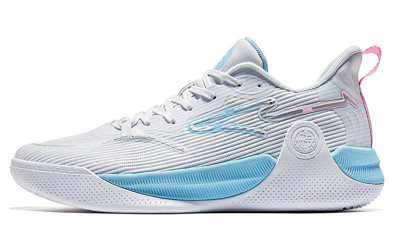 Buy 鸿星尔克特步低帮篮球鞋‘白蓝’ 51123204161-001