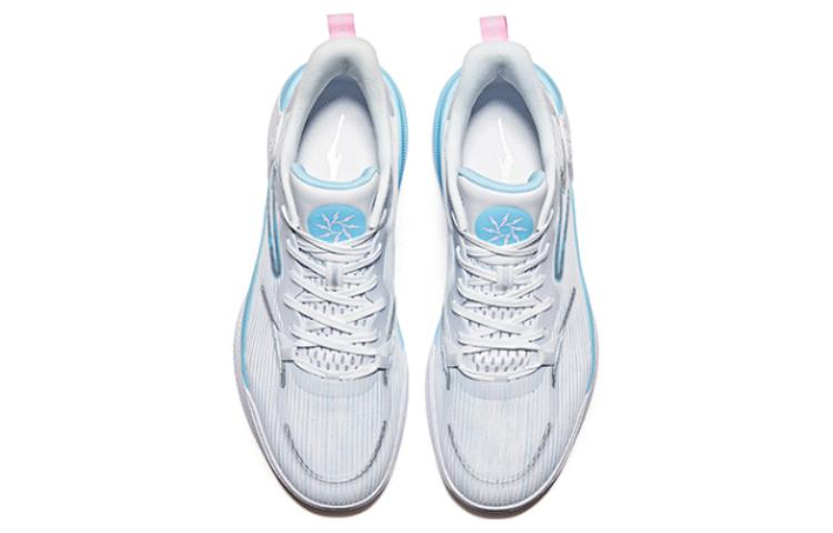 Lookbook 鸿星尔克特步低帮篮球鞋‘白蓝’ 51123204161-001