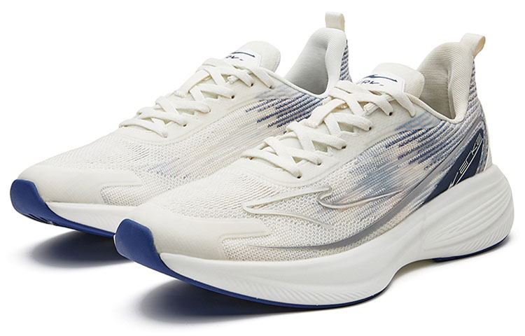 ERKE Xtep Mesh Lightweight Breathable Low-Top Running Shoe 'White Blue' 圖 2