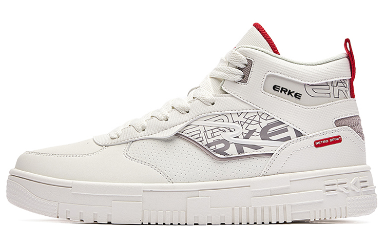 ERKE Xtep Mid-Top Skate 'Battery Panda White Red' 51121401111-001