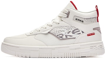 ERKE Xtep Mid-Top Skate 'Battery Panda White Red' 51121401111-001 ERKE Xtep Mid-Top Skate 'Battery Panda White Red' 51121401111-001