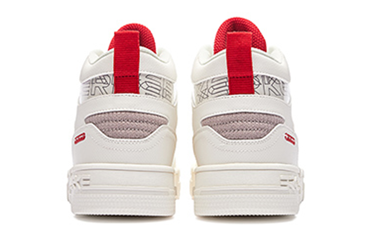 Shop ERKE Xtep Mid-Top Skate 'Panda Blanco Rojo Batería' 51121401111-001