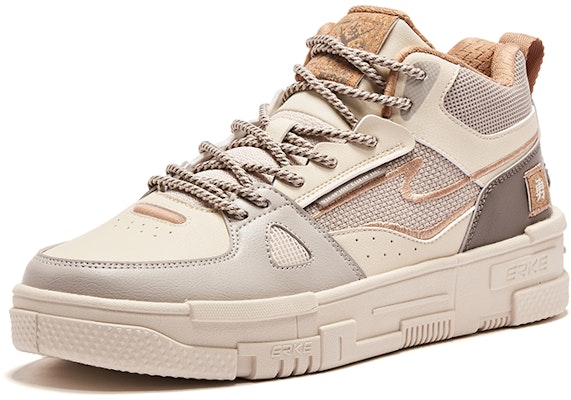 ERKE Xtep Mid-Top Skate 'Brown Grey' 51123301249-405 Lookbook ERKE Xtep Mid-Top Skate 'Brown Grey' 51123301249-405