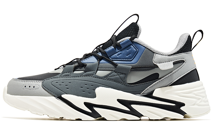 ERKE Xtep Running Low 'Black Grey Ink Blue'